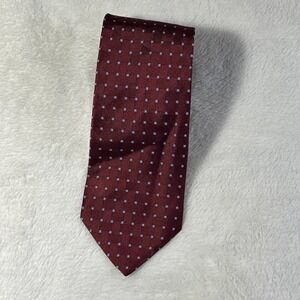 Brooks Brothers 346 Tie Men's Neck Tie 100% Silk Red Geometric Design